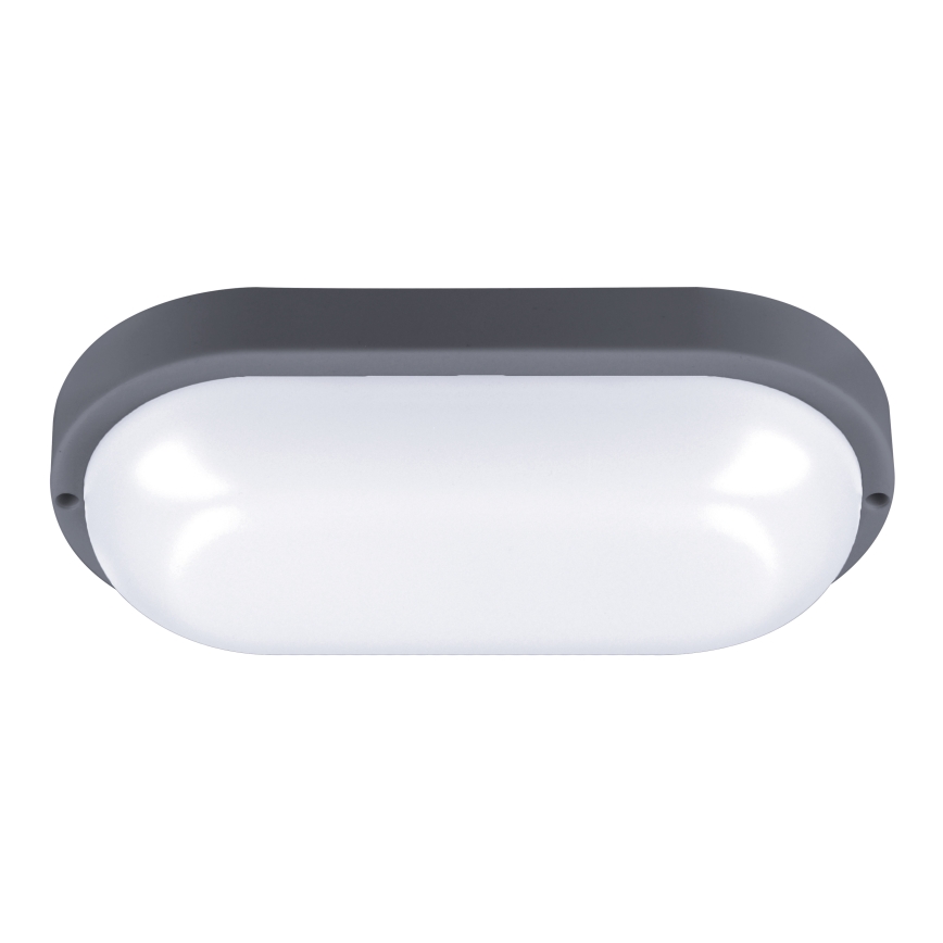 LED-ulkoseinävalaisin LED/20W/230V 4000K IP54 harmaa soikea