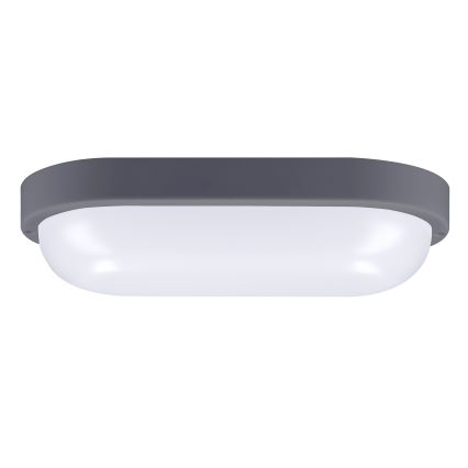 LED-ulkoseinävalaisin LED/20W/230V 4000K IP54 harmaa soikea