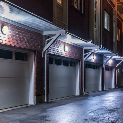 LED-ulkoseinävalaisin LED/20W/230V 4000K IP54 harmaa pyöreä