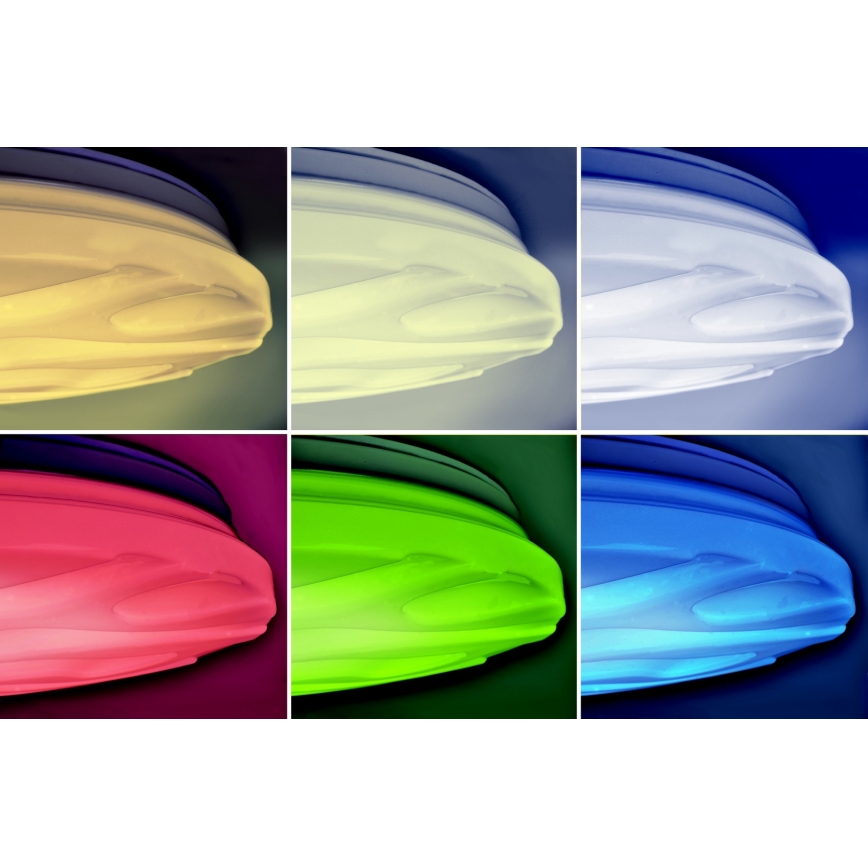 LED RGB Himmennettävä kattovalo WAVE LED/30W/230V Wi-Fi Tuya + kauko-ohjain