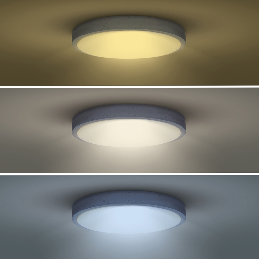 LED himmennettävä kattovalaisin GREY LED/60W/230V 3000-6500K harmaa halkaisija 49 cm + kaukosäädin