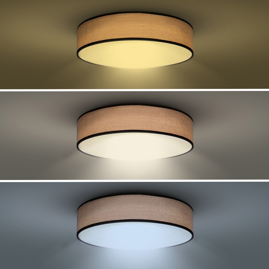 LED himmennettävä kattovalaisin BROWNIE LED/48W/230V 3000-6500K ruskea Ø 40 cm + kaukosäädin