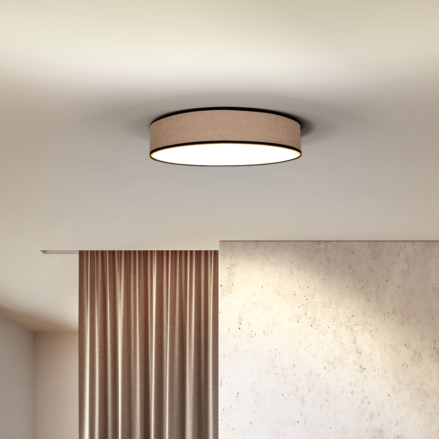 LED himmennettävä kattovalaisin BROWNIE LED/60W/230V 3000-6500K ruskea halkaisija 50 cm + kaukosäädin