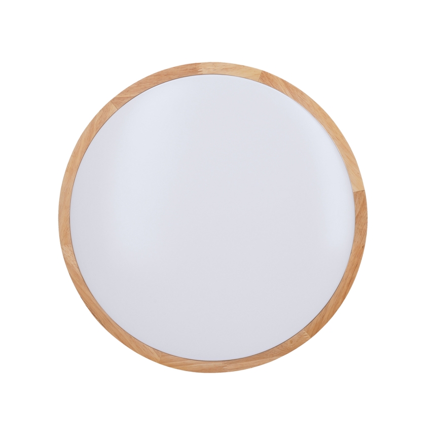 LED himmennettävä kattovalaisin SOLID OAK LED/48W/230V 3000-6500K tammi Ø 39 cm + kaukosäädin