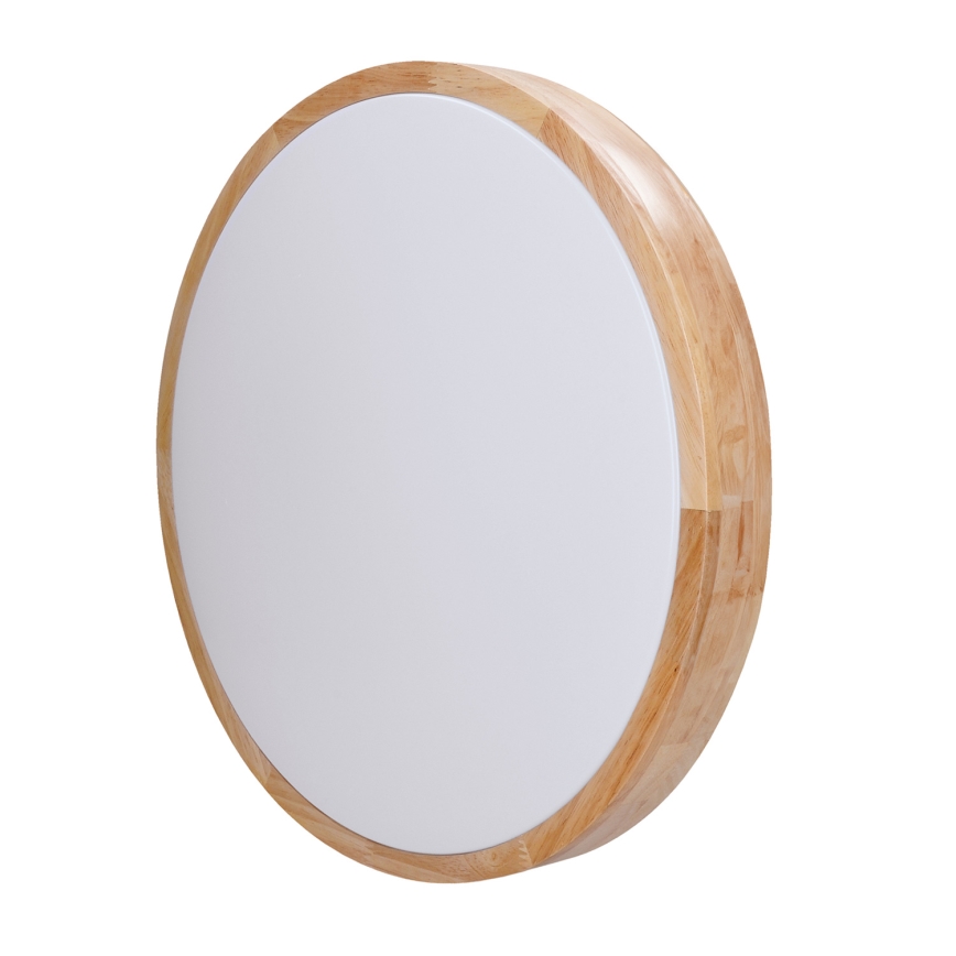 LED himmennettävä kattovalaisin SOLID OAK LED/48W/230V 3000-6500K tammi Ø 39 cm + kaukosäädin