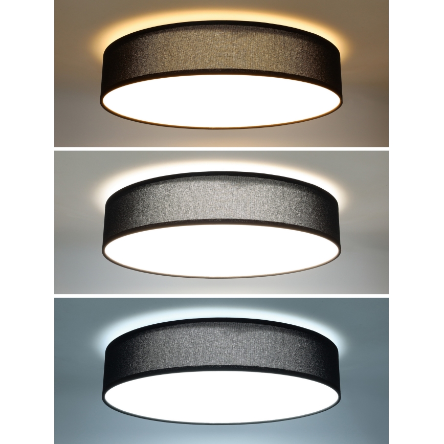 Himmennettävä LED-kattovalaisin PENLEY LED/48W/230V 3000-6500K halkaisija 40 cm musta + kauko-ohjaus