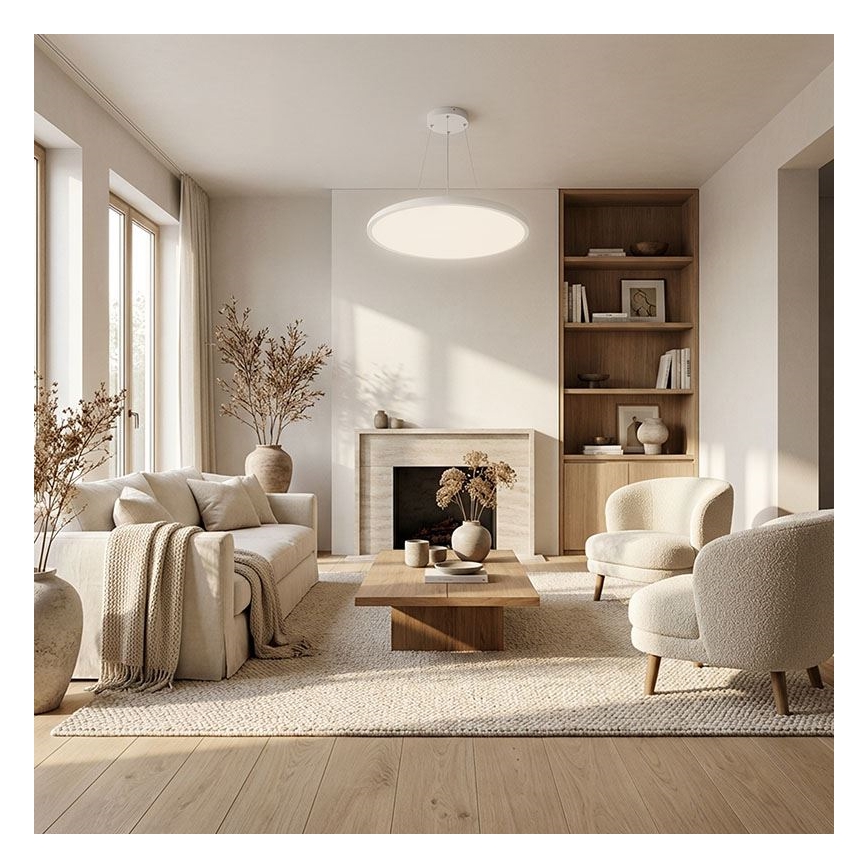 LED-himmennettävä kattovalaisin, pinta-asennettava riippuvalaisin LED/40W/230V 3000-6500K + kaukosäädin