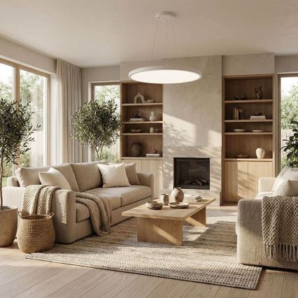 LED himmennettävä pintakiinnitteinen tai riippuvalaisin LED/50W/230V 3000-6500K + kaukosäädin