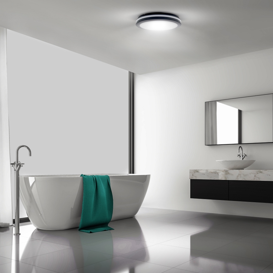 LED Himmennettävä ulko katto kevyt LED/18W/22W/26W/230V 3000/4000/6500K IP65 musta