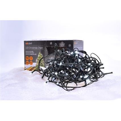 LED-ulkojouluketju 200xLED/8 toiminnot IP44 25m kylmänvalkoinen