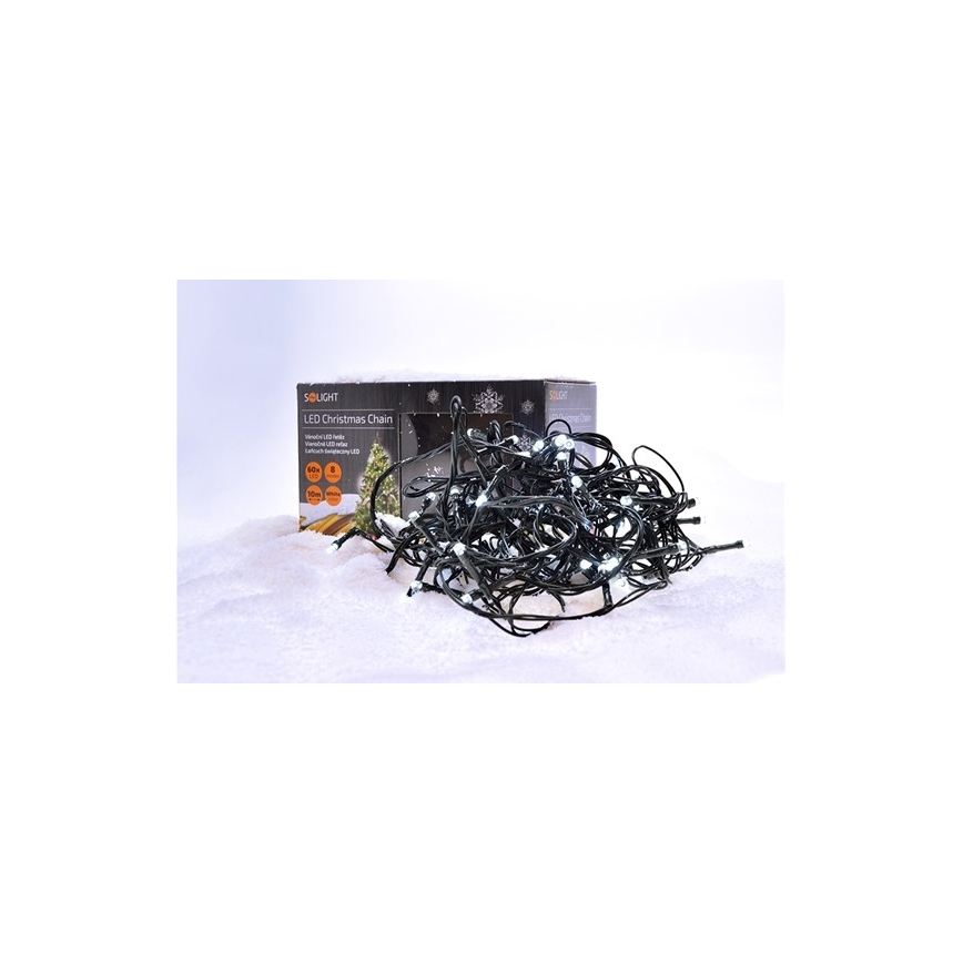 LED-ulkojouluketju 200xLED/8 toiminnot IP44 25m kylmänvalkoinen