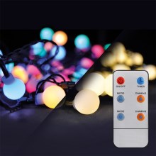 Soligth 1V08-RGB - LED RGB himmennettävät jouluvalot ulkokäyttöön 15 m 100xLED / 230V + kaukosäädin