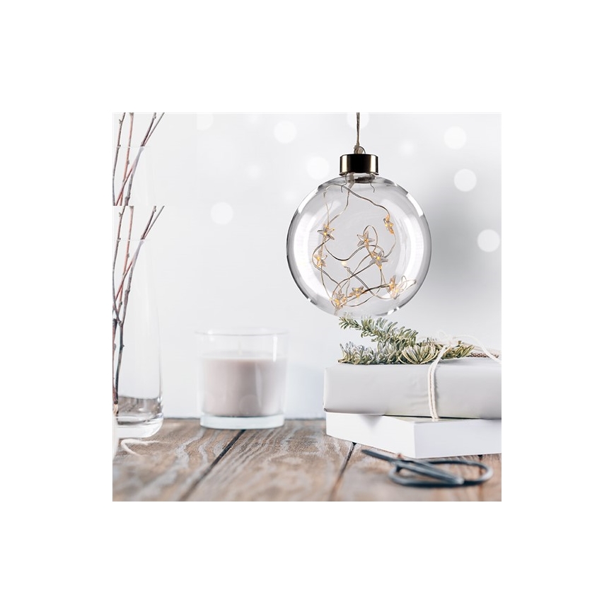 Soligth 1V204 - LED-joulupallo 10xLED / 2xAA