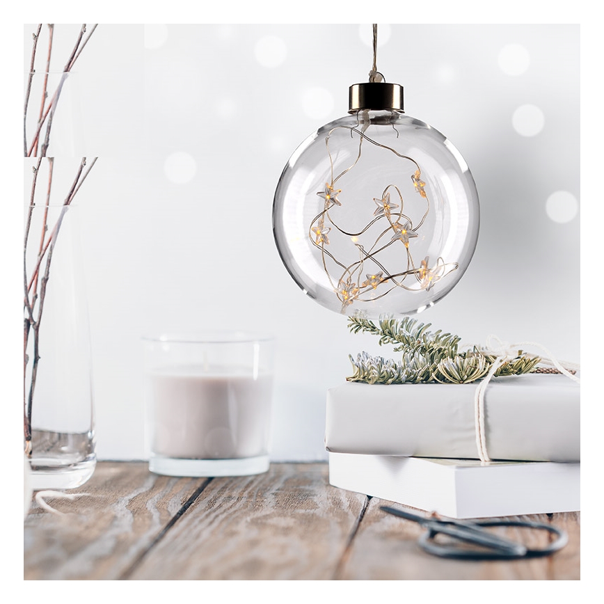 Soligth 1V204 - LED-joulupallo 10xLED / 2xAA