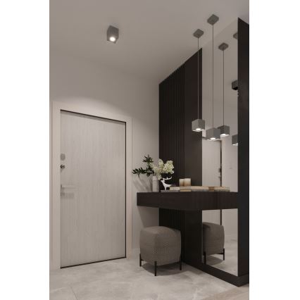 Seinäkohdevalo QUAD 1 1xG9/8W/230V harmaa