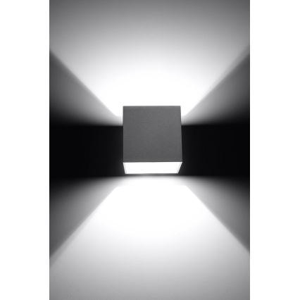 Seinäkohdevalo QUAD 1 1xG9/8W/230V harmaa