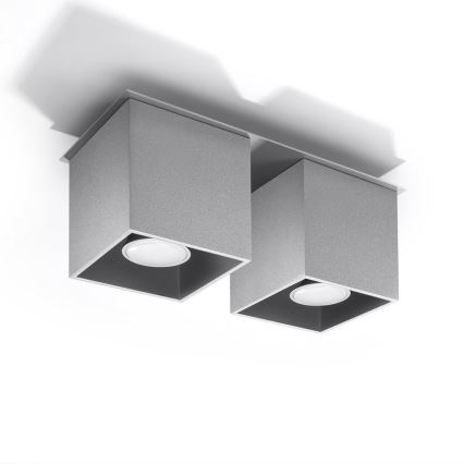 Kohdevalo QUAD 2 2xGU10/40W/230V harmaa