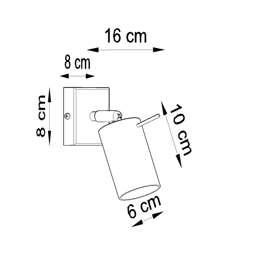 Seinäkohdevalo RING 1xGU10/10W/230V valkoinen