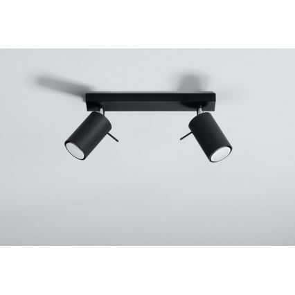 Kohdevalo RING 2 2xGU10/10W/230V musta