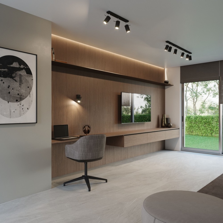 Kohdevalo RING 4 4xGU10/10W/230V musta