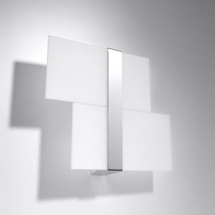 Seinävalaisin MASSIMO 2xG9/40W/230V valkoinen/kiiltävä kromi