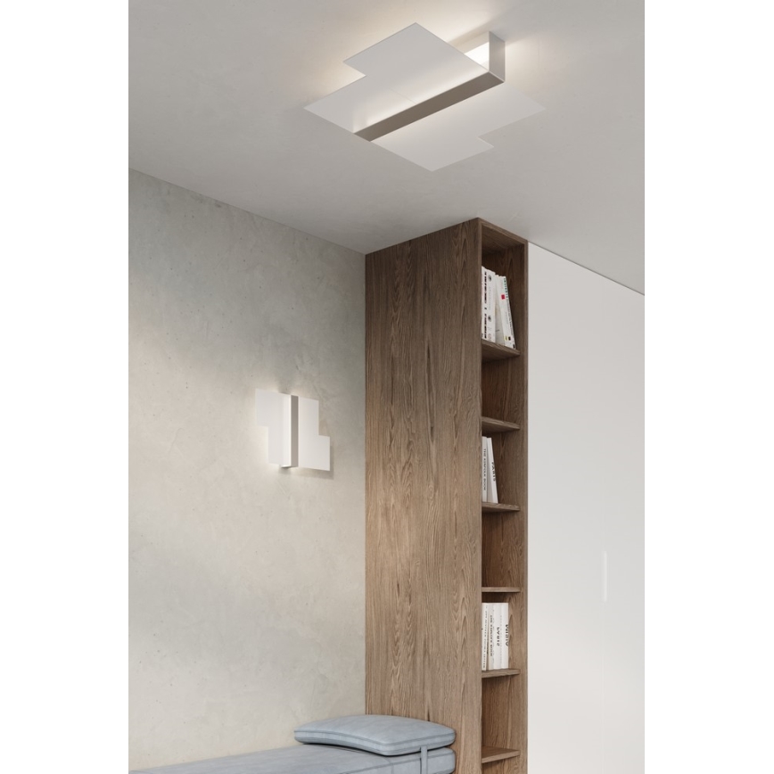 Kattovalo MASSIMO 2xE27/60W/230V valkoinen/kiiltävä kromi