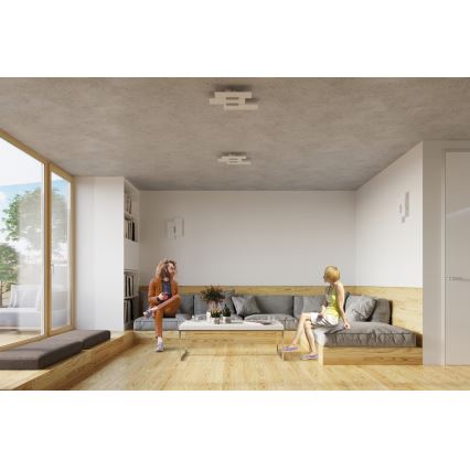 Kattovalo FABIANO 3xE27/60W/230V valkoinen/kiiltävä kromi