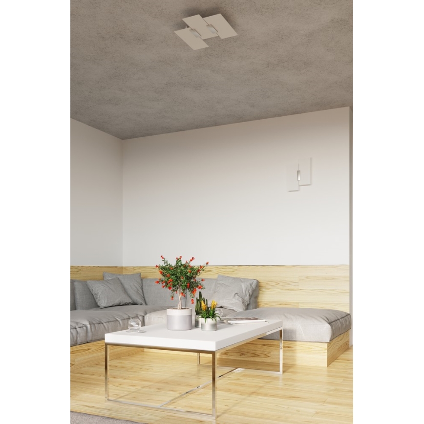 Kattovalo FABIANO 3xE27/60W/230V valkoinen/kiiltävä kromi