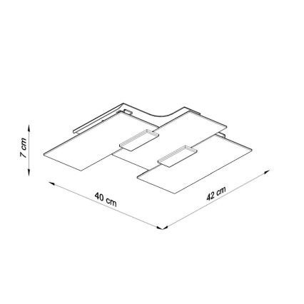 Kattovalo FABIANO 3xE27/60W/230V valkoinen/kiiltävä kromi