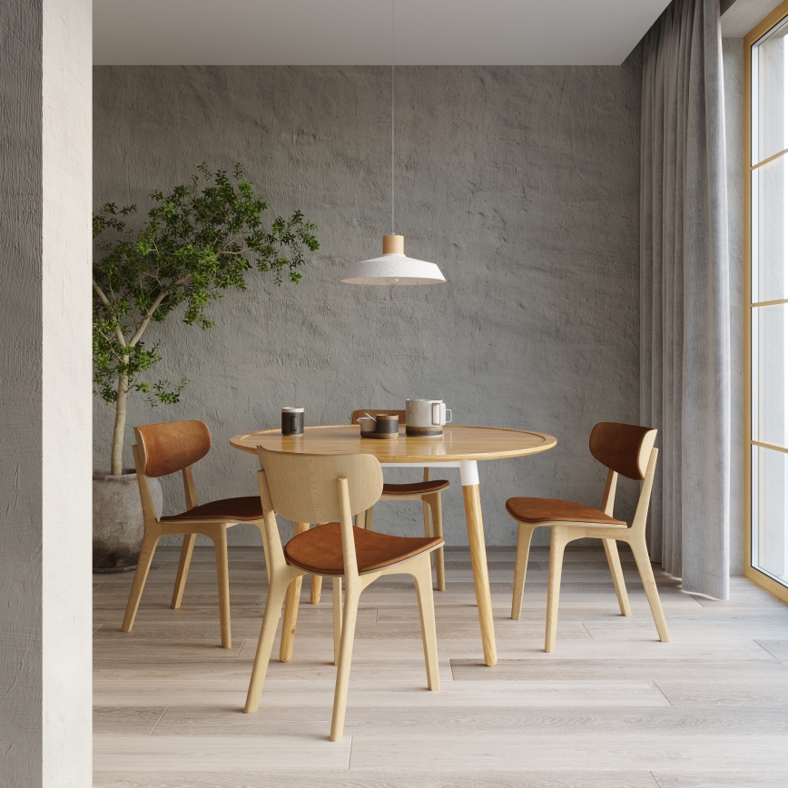 Kattokruunu johdossa AFRA 1xE27/60W/230V harmaa/pyökki