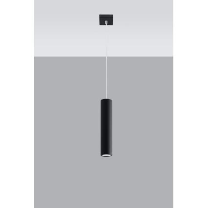 Kattokruunu johdossa LAGOS 1 1xGU10/10W/230V musta