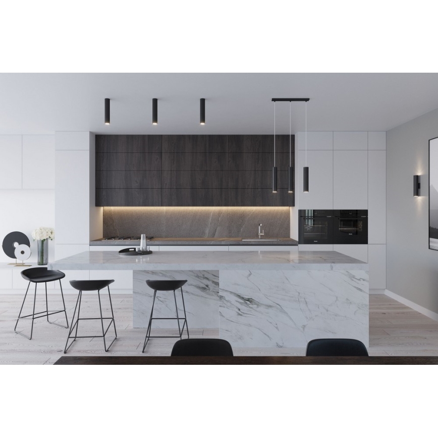 Kattokruunu johdossa LAGOS 2 2xGU10/10W/230V musta