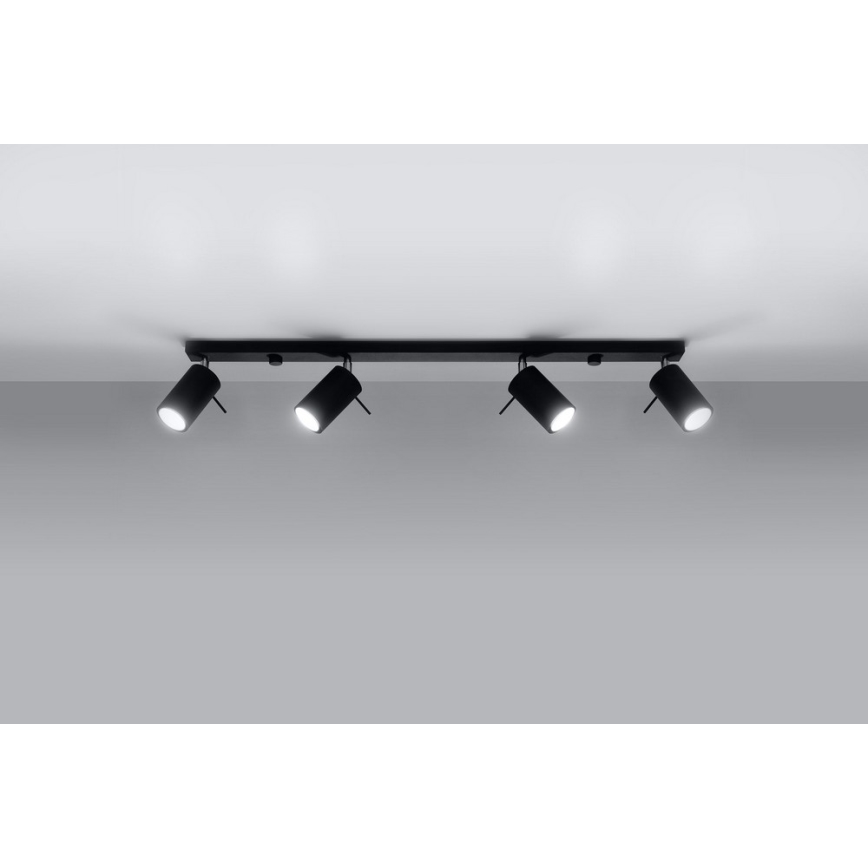 Kohdevalo RING 4L 4xGU10/10W/230V musta
