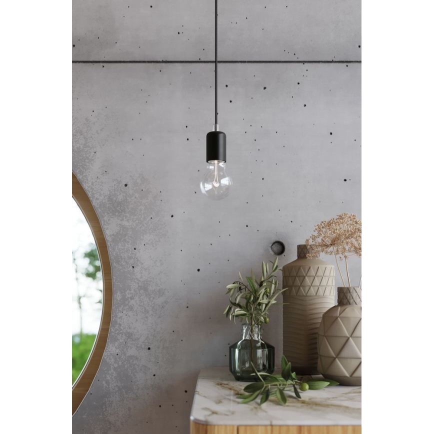 Kattokruunu johdossa EDISON 1 1xE27/60W/230V hämähäkki musta