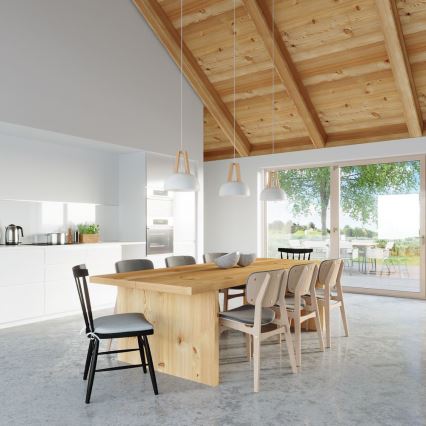 Kattokruunu johdossa CASCO 1xE27/60W/230V halkaisija 30 cm Koivu