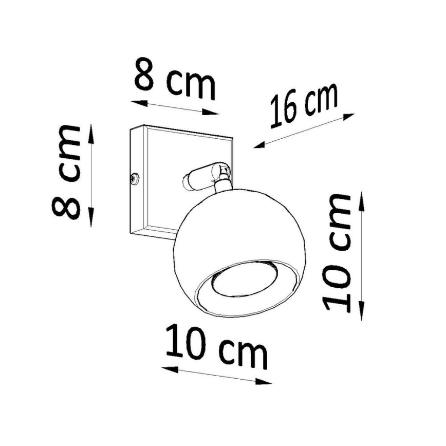 Seinäkohdevalo OCULARE 1xGU10/10W/230V
