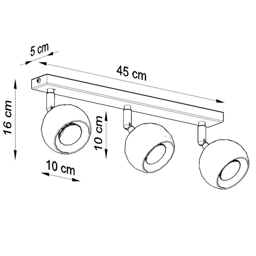Katon kohdevalo OCULARE 3xGU10/10W/230V