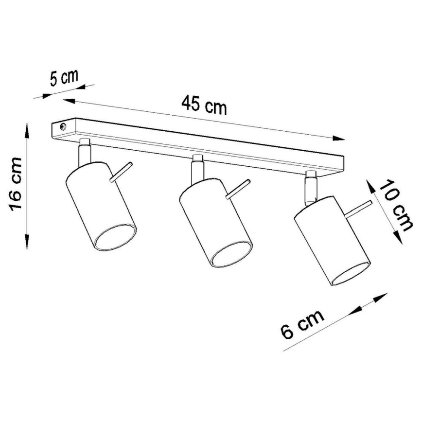 Katon kohdevalo RING 3xGU10/10W/230V