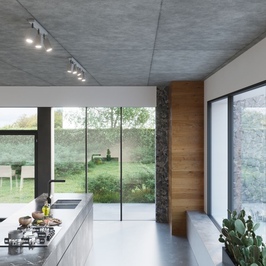 Kohdevalo MERIDA 4xGU10/40W/230V harmaa