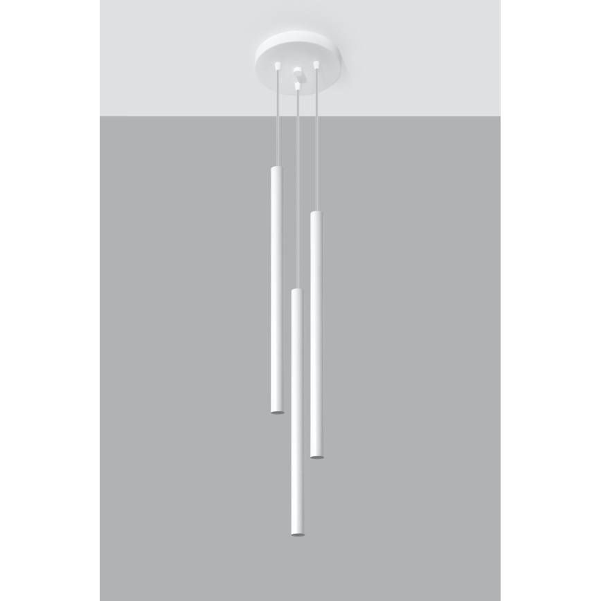 Kattokruunu johdossa PASTELO 3xG9/8W/230V valkoinen