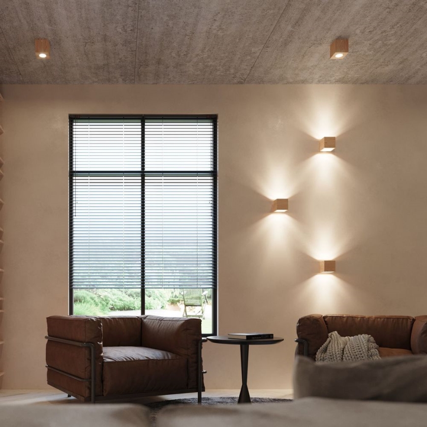 Seinäkohdevalo QUAD 1xG9/8W/230V Koivu/pyökki