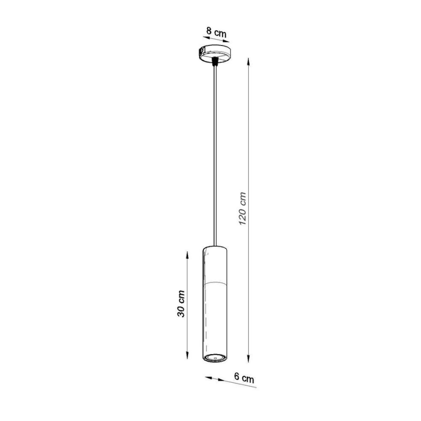 Kattokruunu johdossa BORGIO 1xGU10/40W/230V betoni/metalli valkoinen