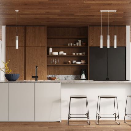 Kattokruunu johdossa BORGIO 3xGU10/40W/230V betoni/metalli valkoinen