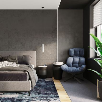 Kattokruunu johdossa LUVO 2xGU10/40W/230V betoni/musta