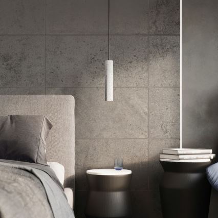 Kattokruunu johdossa LUVO 2xGU10/40W/230V betoni/musta