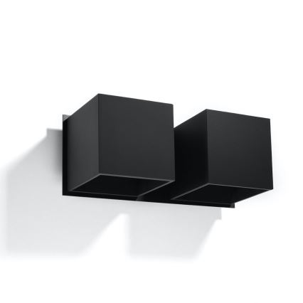 Seinäkohdevalo QUAD 2xG9/40W/230V musta