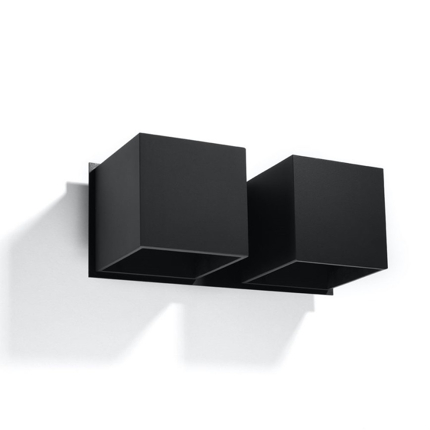 Seinäkohdevalo QUAD 2xG9/40W/230V musta