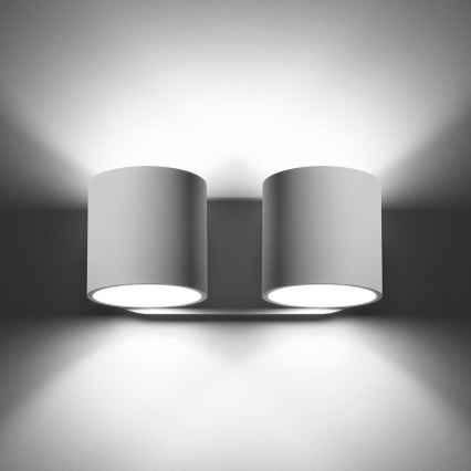 Seinäkohdevalo ORBIS 2xG9/40W/230V valkoinen