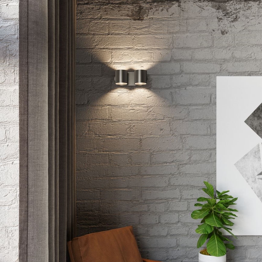 Seinäkohdevalo ORBIS 2xG9/40W/230V musta