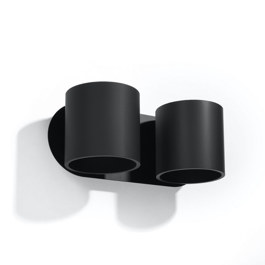 Seinäkohdevalo ORBIS 2xG9/40W/230V musta